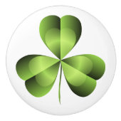 Shamrock Three Leaf Clover Graphic Keramische Knop (Voorkant)