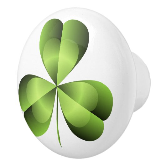 Shamrock Three Leaf Clover Graphic Keramische Knop (Rechts)