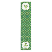 Shamrock Three Leaf Clover Graphic Korte Tafelloper (Voorkant)