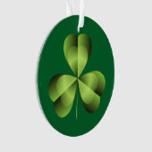 Shamrock Three Leaf Clover Graphic Ornament (voorkant)