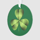 Shamrock Three Leaf Clover Graphic Ornament (voorkant)