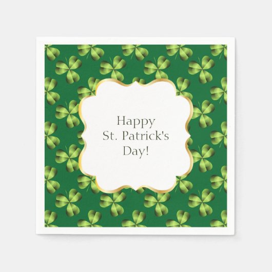 Shamrock Three Leaf Clover Graphic Servetten (Voorkant)