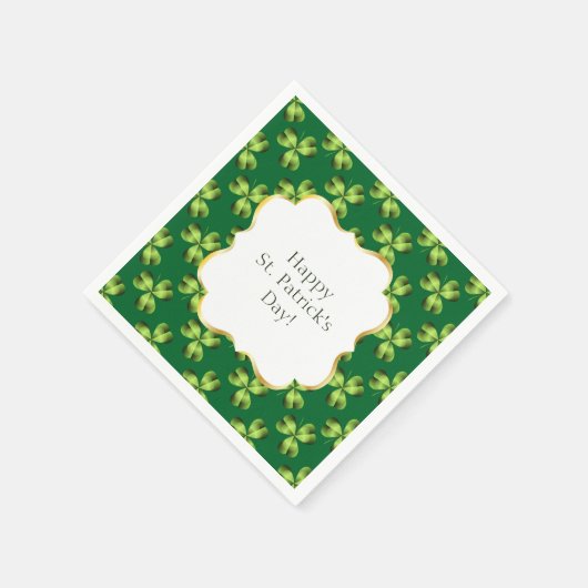 Shamrock Three Leaf Clover Graphic Servetten (Hoek)