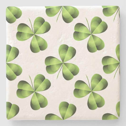 Shamrock Three Leaf Clover Graphic Stenen Onderzetter (Voorkant)