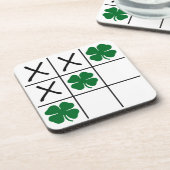 Shamrock Tic Tac Toe Drankjes Onderzetter (Linkerzijde)