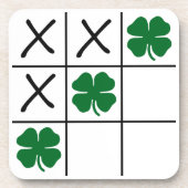 Shamrock Tic Tac Toe Drankjes Onderzetter (Voorkant)