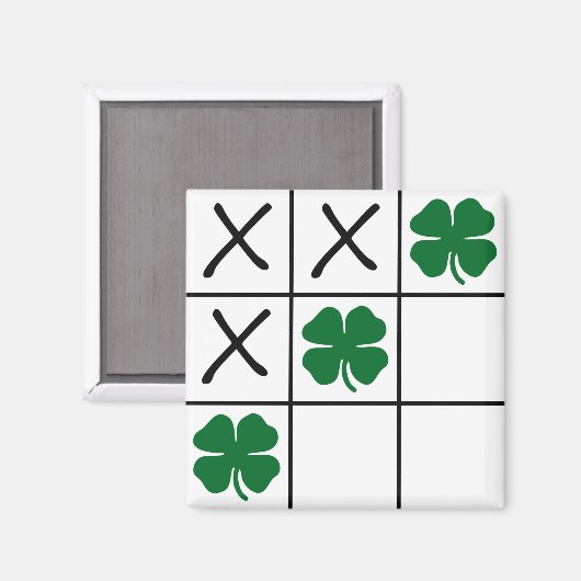Shamrock Tic Tac Toe Magneet (Voorkant / Achterkant)