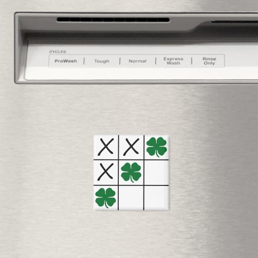 Shamrock Tic Tac Toe Magneet (Insitu (Vaatwasser))