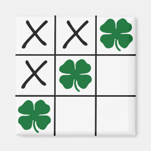 Shamrock Tic Tac Toe Magneet