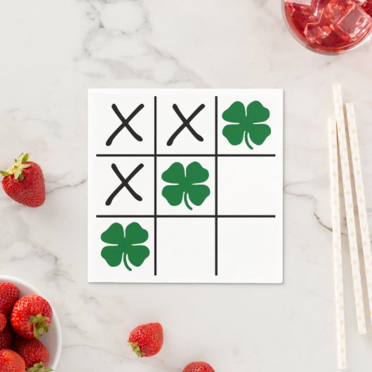 Shamrock Tic Tac Toe Servetten (Insitu)