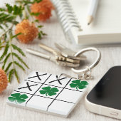 Shamrock Tic Tac Toe Sleutelhanger (Voorkant Rechts)