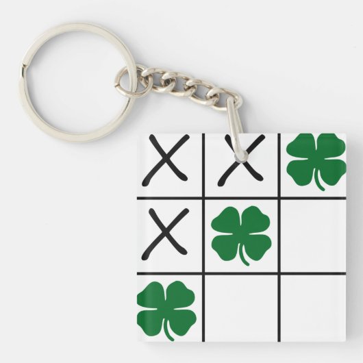 Shamrock Tic Tac Toe Sleutelhanger (voorkant)