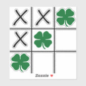 Shamrock Tic Tac Toe Sticker (Vel)