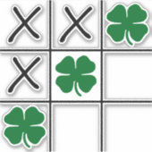 Shamrock Tic Tac Toe Sticker (Voorkant)