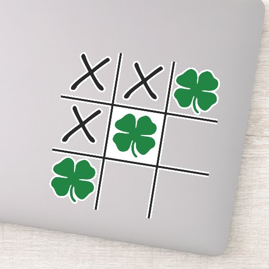 Shamrock Tic Tac Toe Sticker (Detail)