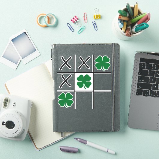 Shamrock Tic Tac Toe Sticker (iPad Cover)