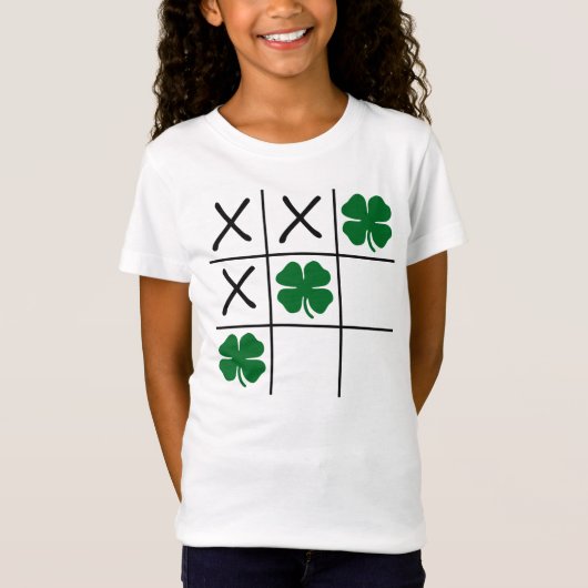 Shamrock Tic Tac Toe T-shirt (Voorkant)
