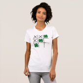 Shamrock Tic Tac Toe T-shirt (Voorkant volledig)