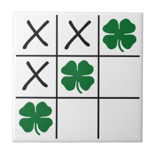 Shamrock Tic Tac Toe Tegeltje