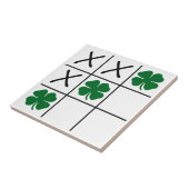 Shamrock Tic Tac Toe Tegeltje (Zijkant)