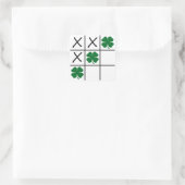 Shamrock Tic Tac Toe Vierkante Sticker (Tas)