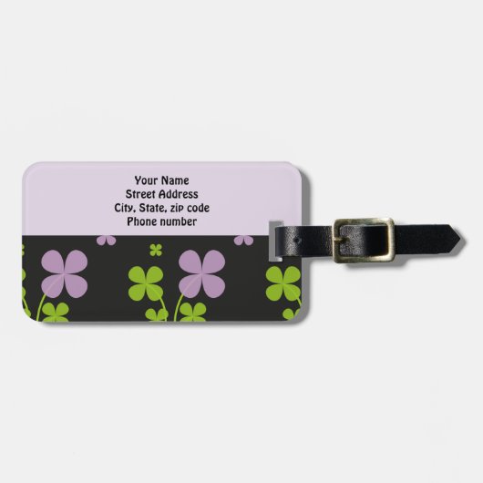 Shamrock Travel Bag Labels (Voorkant horizontaal)