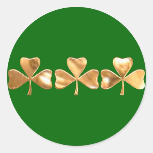 Shamrock Tri Penny Ronde Sticker (Voorkant)