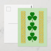 Shamrock Trio en Knotwork Bands Briefkaart (Voorkant / Achterkant)