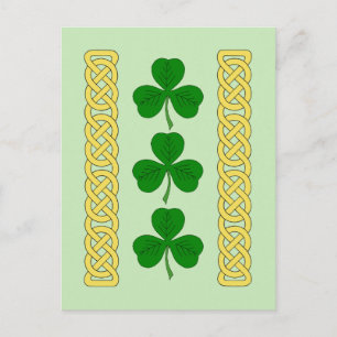 Shamrock Trio en Knotwork Bands Briefkaart