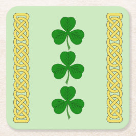 Shamrock Trio en Knotwork Bands Kartonnen Onderzetters