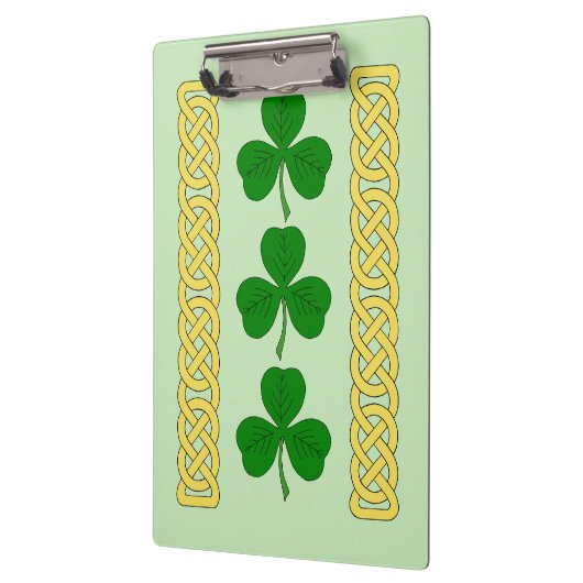 Shamrock Trio en Knotwork Bands Klembord (Links)