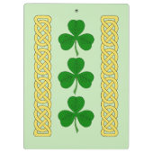 Shamrock Trio en Knotwork Bands Klembord (Achterkant)