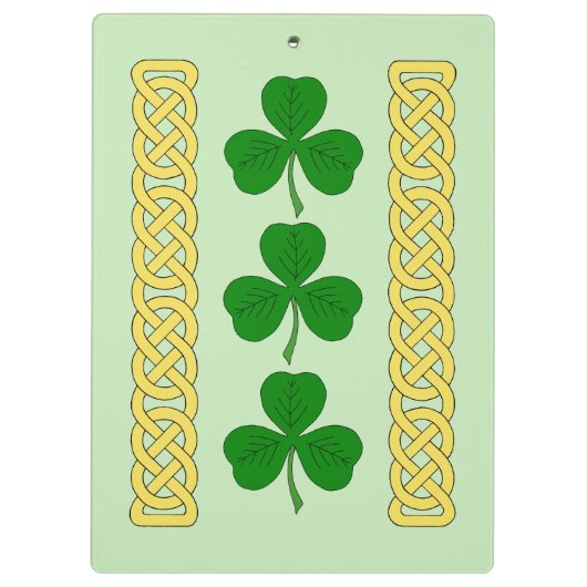 Shamrock Trio en Knotwork Bands Klembord (Achterkant)