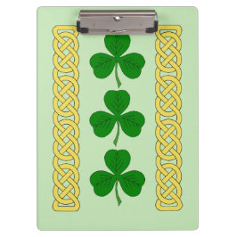 Shamrock Trio en Knotwork Bands Klembord