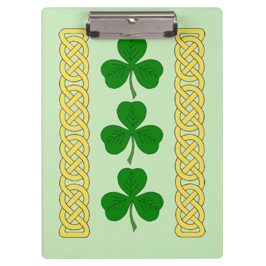 Shamrock Trio en Knotwork Bands Klembord (Voorkant)