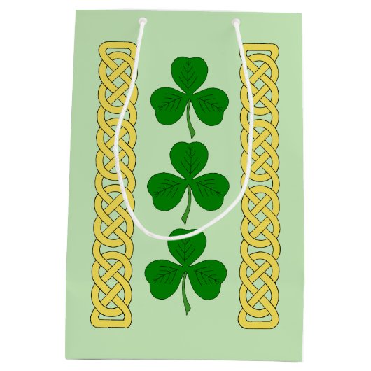 Shamrock Trio en Knotwork Bands Medium Cadeauzakje (Achterkant)