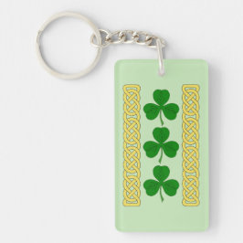 Shamrock Trio en Knotwork Bands Sleutelhanger