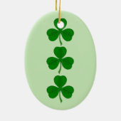 Shamrock Trio Keramisch Ornament (Achterkant)