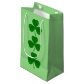 Shamrock Trio Klein Cadeauzakje (Voorkant Gekanteld)