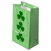 Shamrock Trio Klein Cadeauzakje (Achterkant Gekanteld)