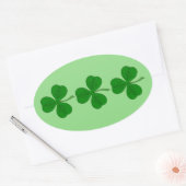 Shamrock Trio Ovale Sticker (Envelop)