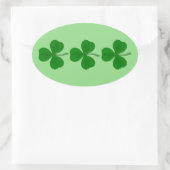 Shamrock Trio Ovale Sticker (Tas)