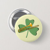 Shamrock Trombone Ronde Button 5,7 Cm (Voorkant /achterkant)