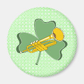 Shamrock trompet magneet (Voorkant)
