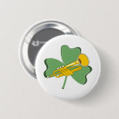 Shamrock trompet ronde button 5,7 cm (Voorkant /achterkant)