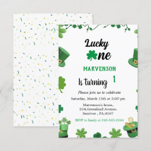 Shamrock-uitnodiging ter gelegenheid van de verjaa