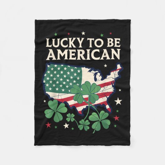 Shamrock USA St. Patrick's Day - Gelukkig te zijn Fleece Deken (Voorkant)