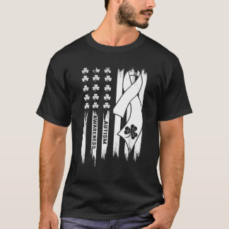 Shamrock USA Vlag Autisme Bewustzijns Lint St Patr T-shirt