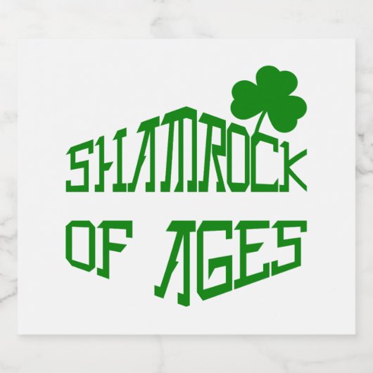Shamrock van Ages Bier Etiket (Enkel label)