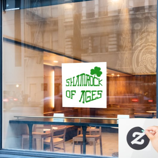 Shamrock van Ages Raamsticker (Cafe Raam)